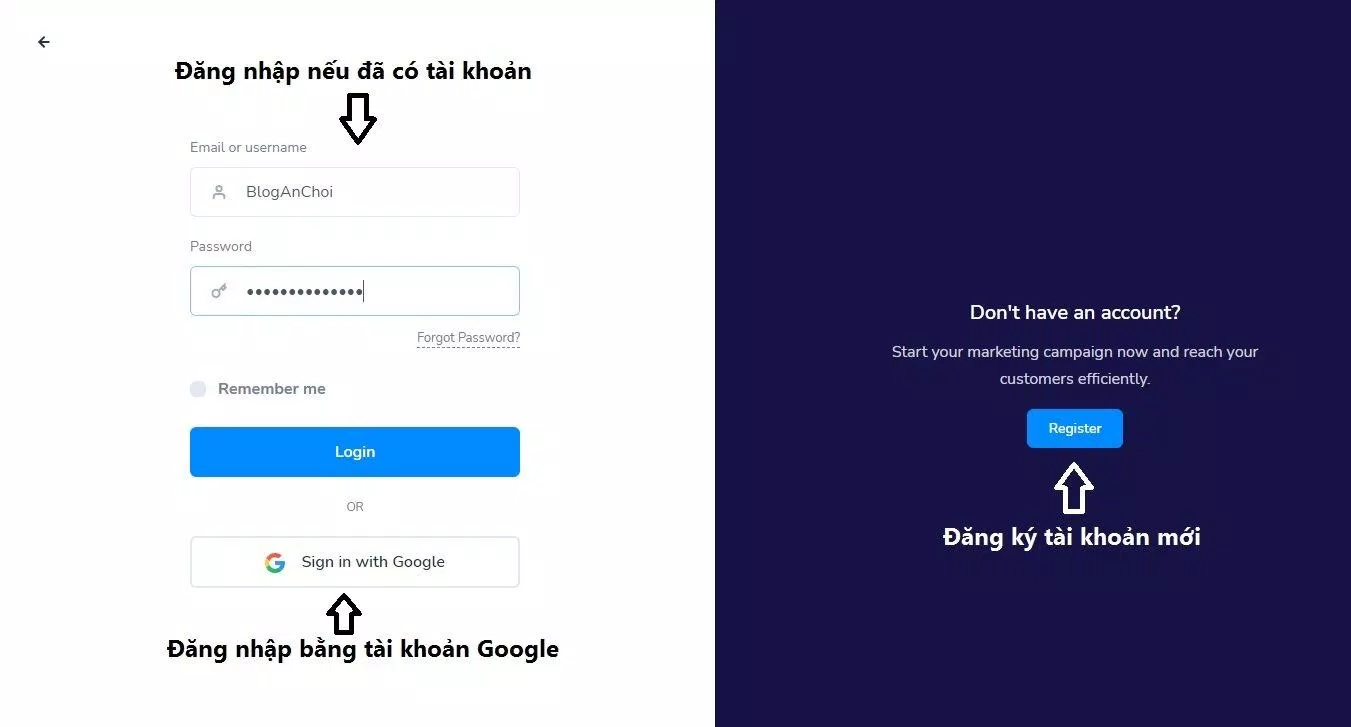 Việc đăng ký tài khoản trang web cũng sẽ thuận tiện hơn cho việc phân tích SEO của link rút gọn (Ảnh: BlogAnChoi). Việc đăng ký tài khoản trang web cũng sẽ thuận tiện hơn cho việc phân tích SEO của link rút gọn (Ảnh: BlogAnChoi).