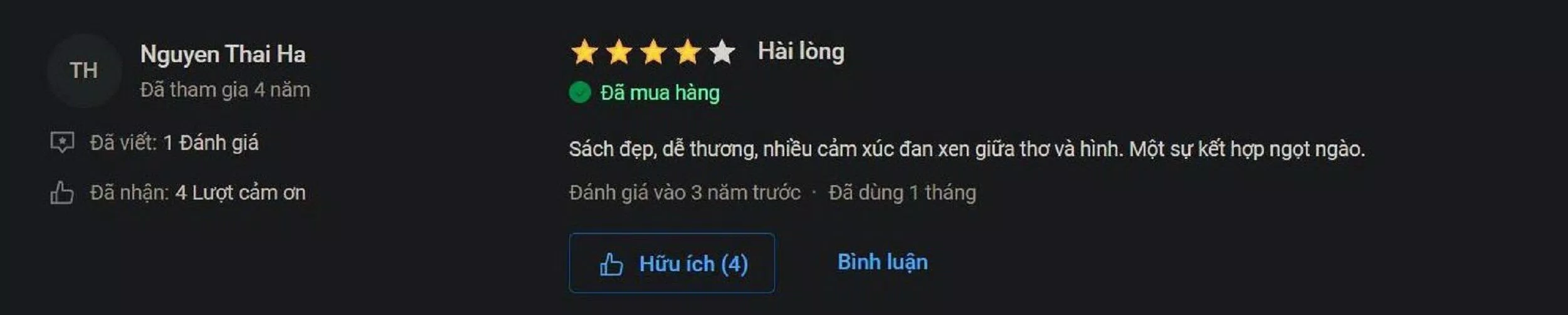 Cảm nhận của độc giả về cuốn sách (Ảnh: BlogAnChoi).