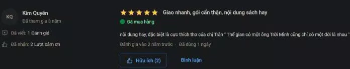 Cảm nhận của độc giả về cuốn sách (Ảnh: BlogAnChoi). Cảm nhận của độc giả về cuốn sách (Ảnh: BlogAnChoi).
