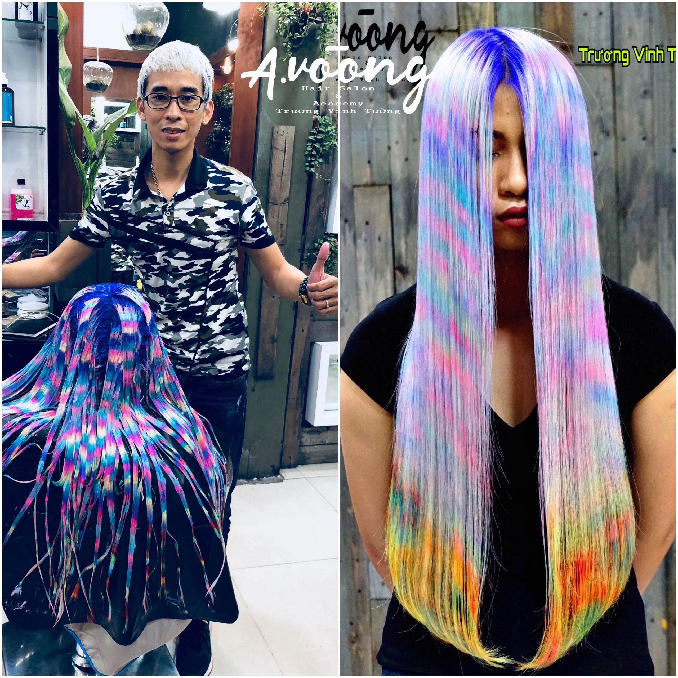 Những màu tóc nhuộm cực chất tại Salon A Vòong.