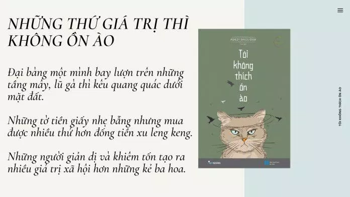Những thức giá trị thì không ồn ào (Nguồn: BlogAnChoi)
