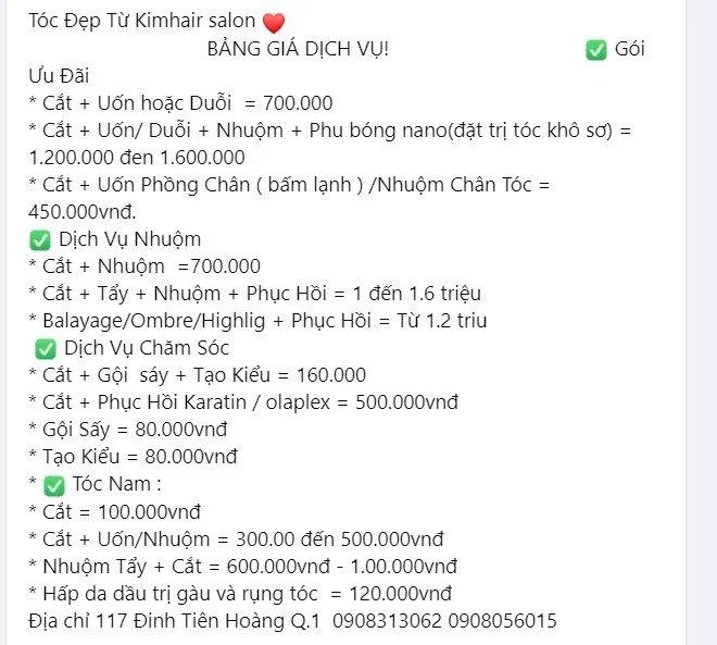 Kim Hair Salon (Nguồn: Internet)