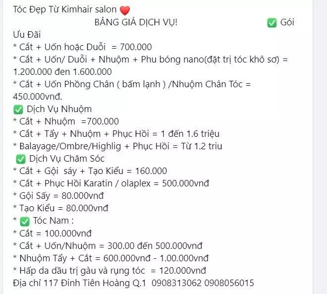 Kim Hair Salon (Nguồn: Internet)