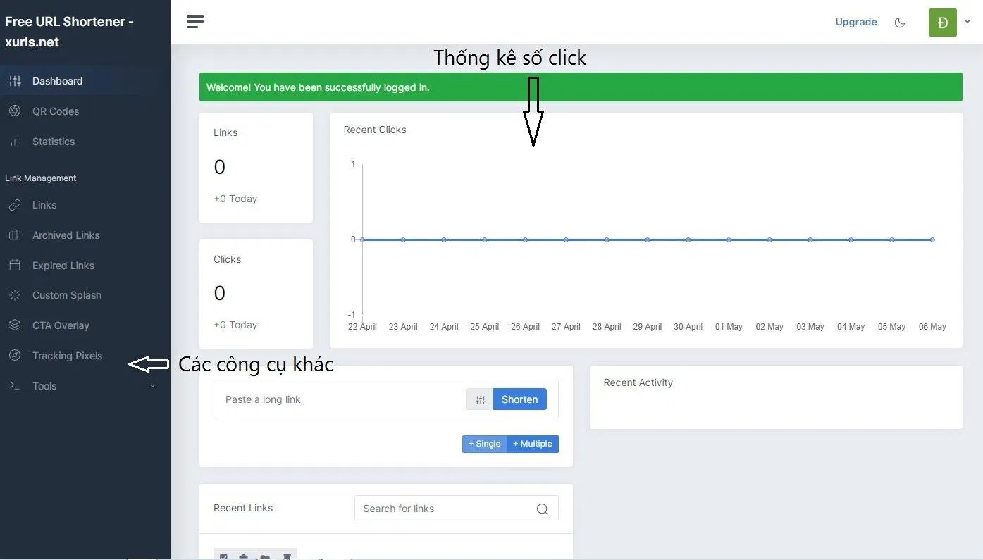 Thống kê kết quả của link rút gọn với XURLS (Ảnh: BlogAnChoi). Thống kê kết quả của link rút gọn với XURLS (Ảnh: BlogAnChoi).