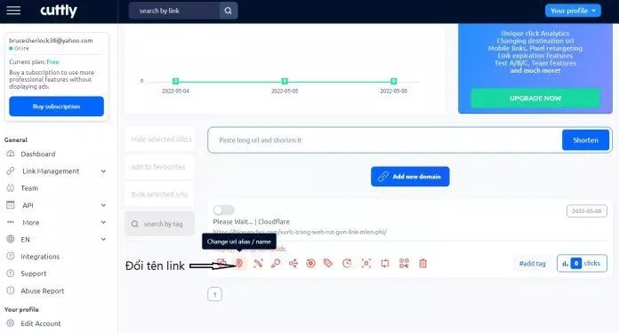 Nút đổi tên link (Ảnh: BlogAnChoi). Nút đổi tên link (Ảnh: BlogAnChoi).