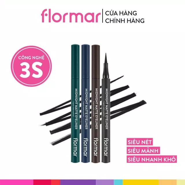 Bút kẻ mắt nước Flormar có màu sắc đa dạng cá tính (Ảnh: internet)