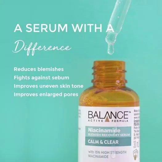 Với công dụng hiểu quả và giá thành hợp lý,Serum Balance Niacinamide Blemish Recovery Calm And Clear dễ dàng được yêu thích(ảnh: internet)