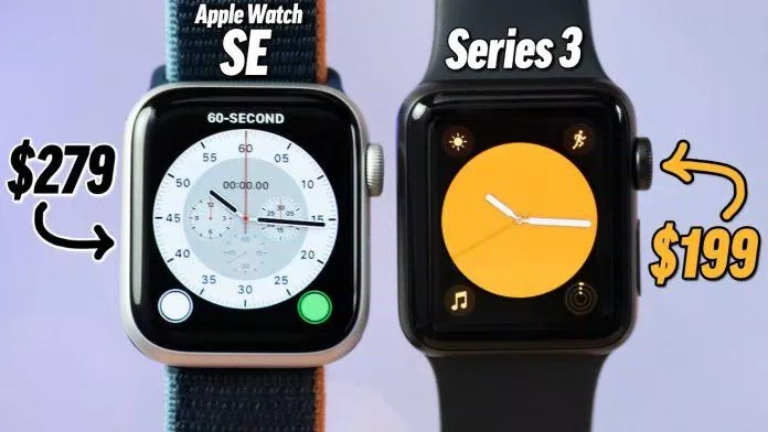 Apple Watch 3 và SE (Ảnh: Internet). Apple Watch 3 và SE (Ảnh: Internet).