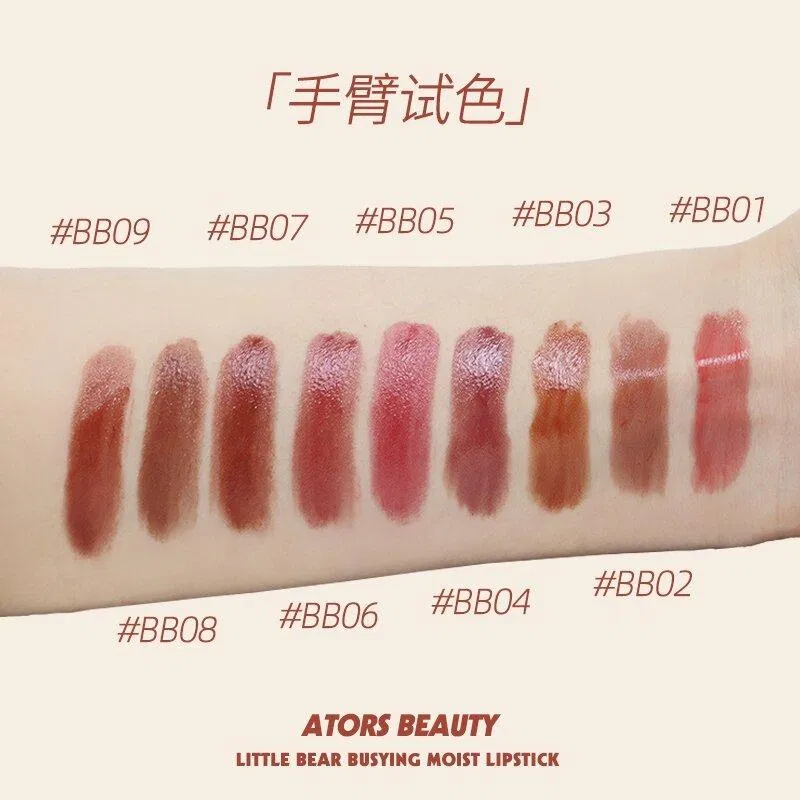 Bảng màu Ators Little Bear đa dạng với 9 màu son (Nguồn: Internet). Bảng màu Ators Little Bear đa dạng với 9 màu son (Nguồn: Internet).