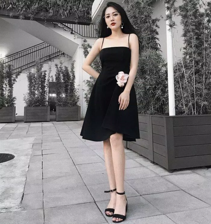 Cách phối đồ với giày cao gót đế vuông