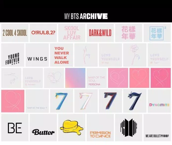 Discography vô cùng đồ sộ của BTS sau 9 năm hoạt động (Nguồn: Internet)