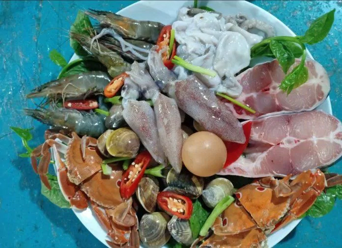 Các món ăn tại Nhà hàng buffet hải sản Thời Cổ Đà Nẵng (Ảnh Internet)