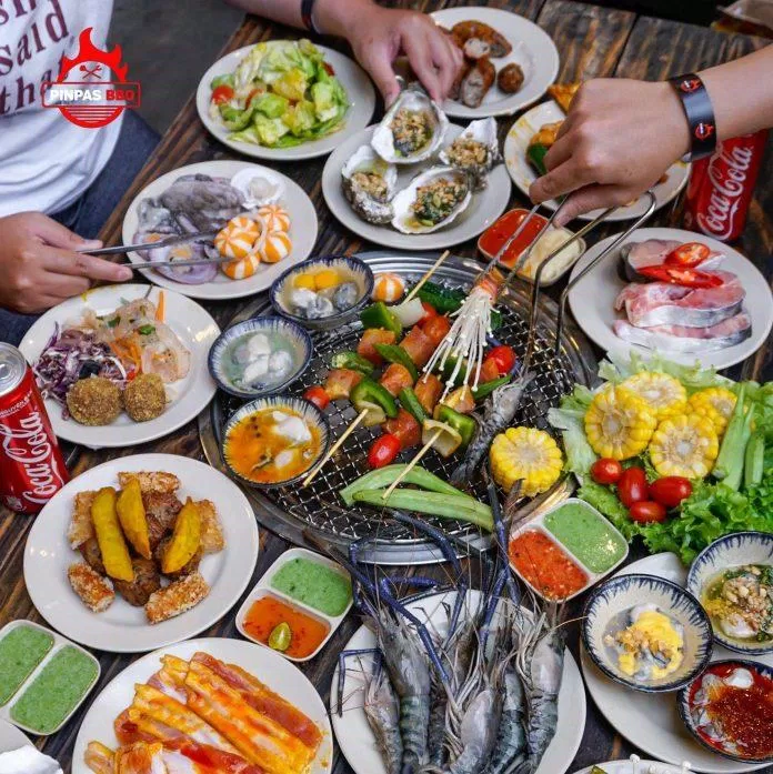 Các món ăn tại Nhà hàng buffet hải sản Pinpas BBQ Đà Nẵng (Ảnh Internet)