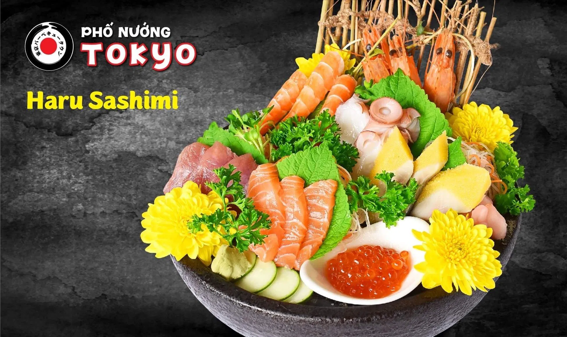 Các món ăn tại Nhà hàng buffet hải sản Phố Nướng Tokyo Đà Nẵng (Ảnh Phố nướng Tokyo)