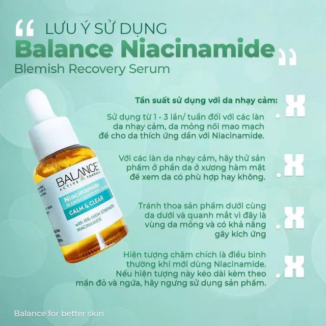 Cách dùng của niacinamined (Ảnh: internet)