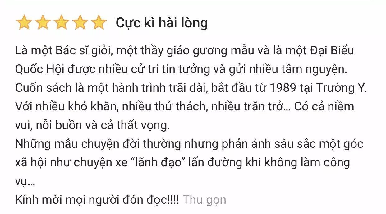 Cảm nhận của độc giả về cuốn sách trên Tiki. (Nguồn: BlogAnChoi)