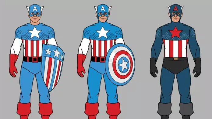Trang phục của Captain America giống với Quốc kỳ Mỹ (Nguồn: Internet)