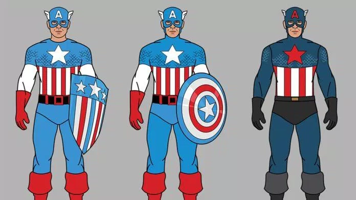 Trang phục của Captain America giống với Quốc kỳ Mỹ (Nguồn: Internet) Trang phục của Captain America giống với Quốc kỳ Mỹ (Nguồn: Internet)