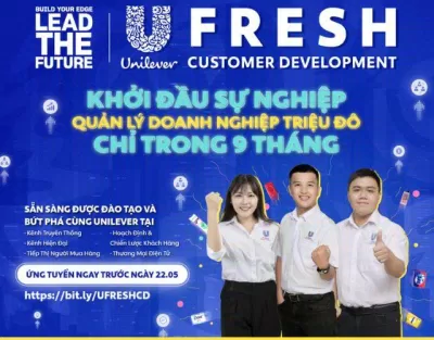 Chương trình tuyển dụng UFresh Customer Development của Unilever (Ảnh: Internet). Chương trình tuyển dụng UFresh Customer Development của Unilever (Ảnh: Internet).