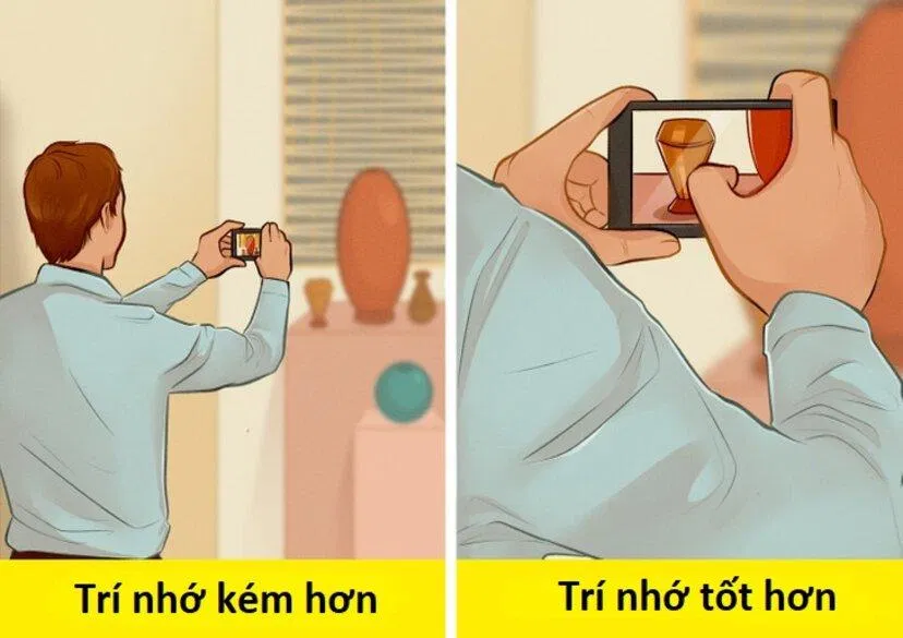 Chụp quá nhiều ảnh có thể gây hại cho trí nhớ (Ảnh: Internet)