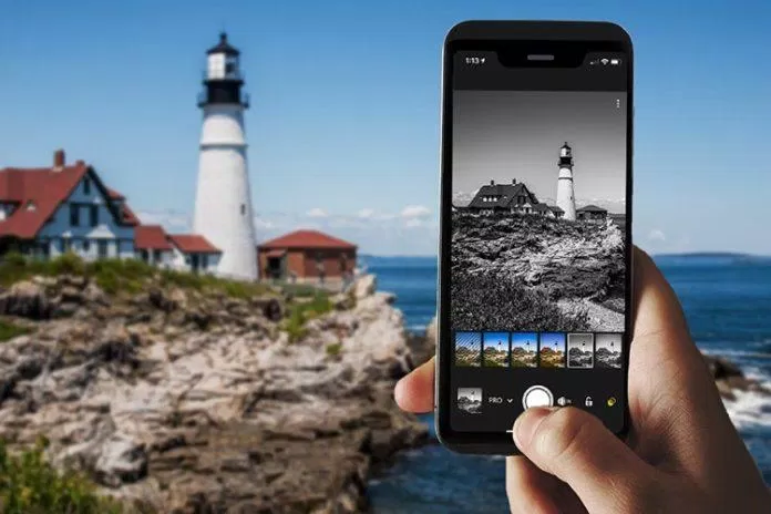 Chụp ảnh với app Lightroom (Ảnh: Internet).