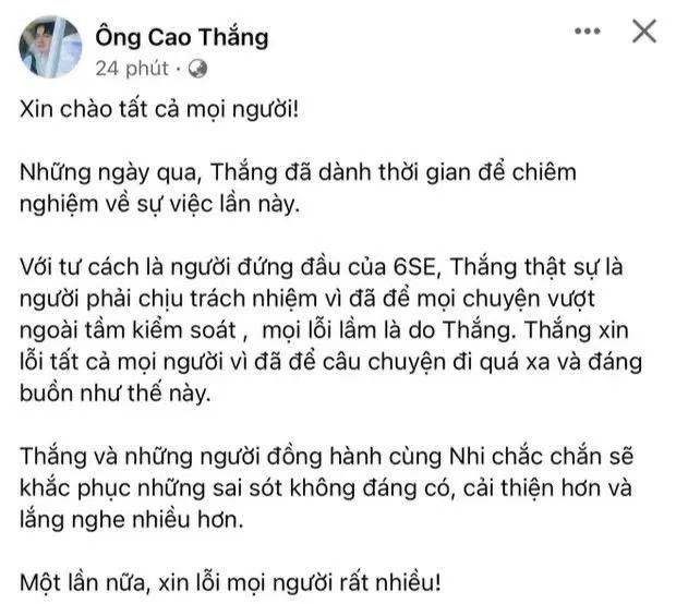 Ông Cao Thắng lên tiếng (Nguồn: Internet)