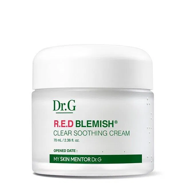 Thiết kế của Dr.G RED Blemish Transparent Soothing Cream. (Nguồn: Internet)