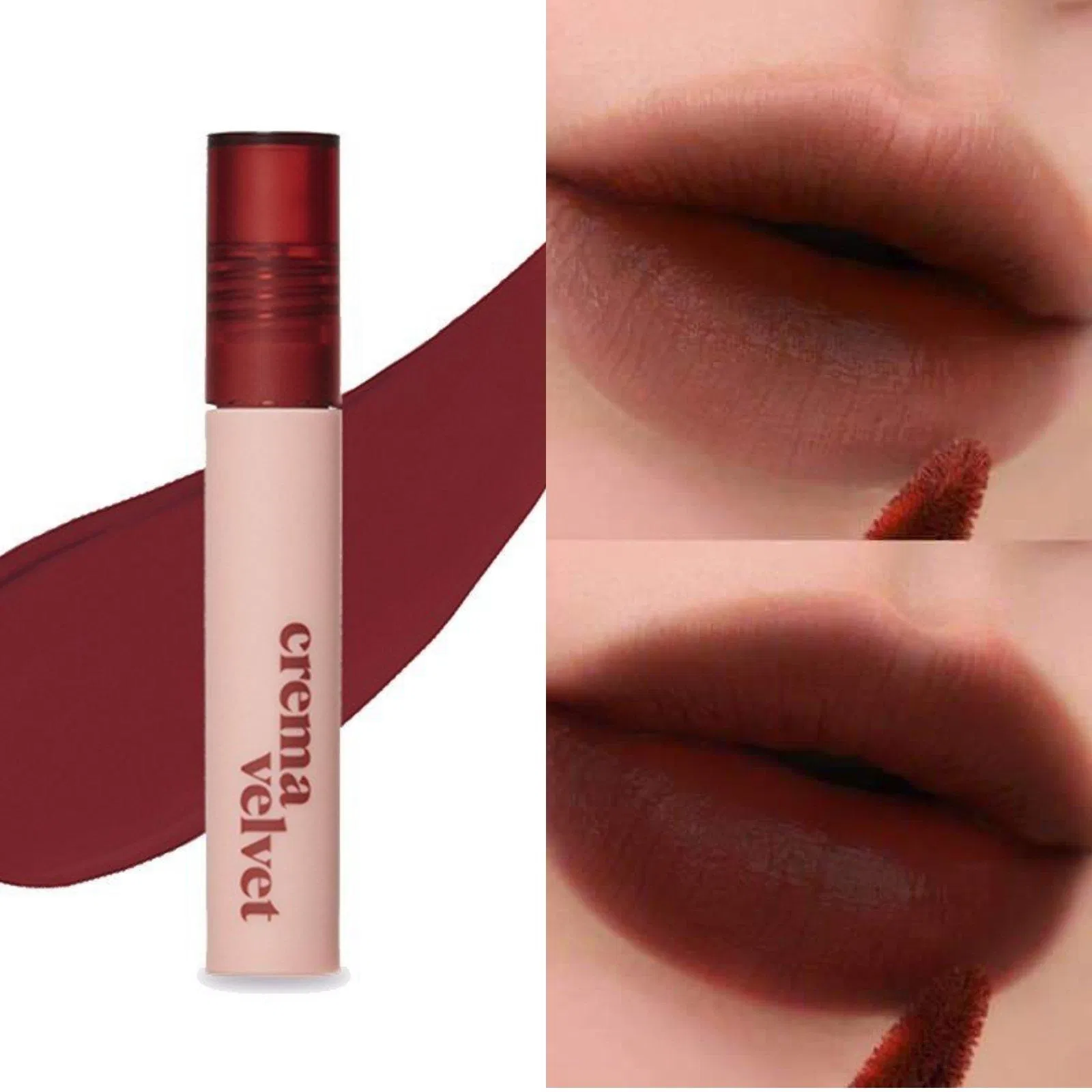 Son Kem Lì, Mịn Mượt Như Nhung Etude Crema Velvet Tint màu 02 Chocolate Fudge (Ảnh: Internet)
