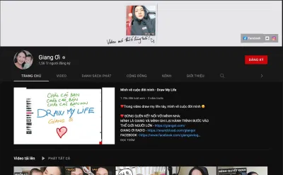 Kênh YouTube Giang Ơi (Nguồn: Internet) Kênh YouTube Giang Ơi (Nguồn: Internet)