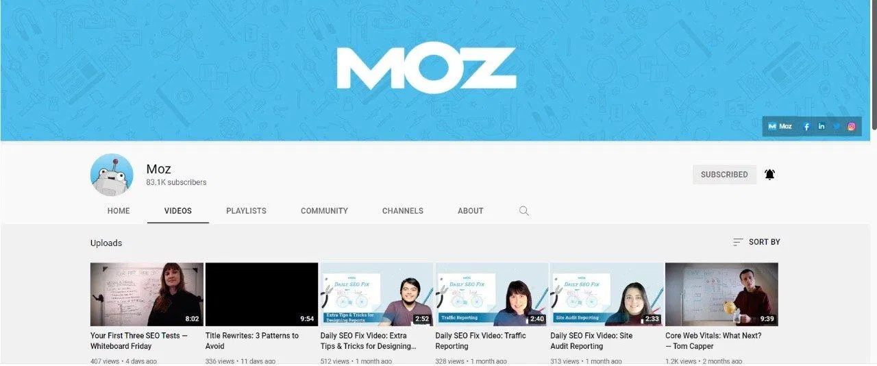 giao-dien-chinh-kenh-youtube-cua-Moz