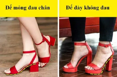 Chọn giày cao gót đế dày để bớt đau chân (Nguồn: Internet) Chọn giày cao gót đế dày để bớt đau chân (Nguồn: Internet)