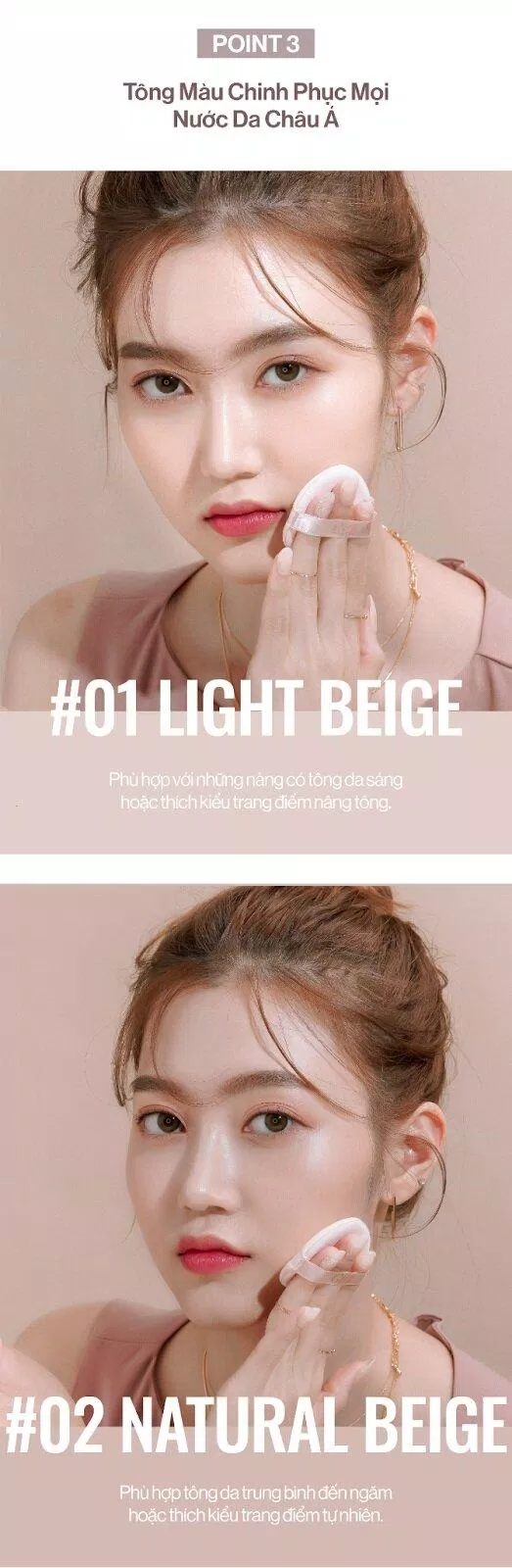 Gilaa Long Wear DD Cushion có 2 tone màu phù hợp với nhiều màu da (Nguồn: Internet)