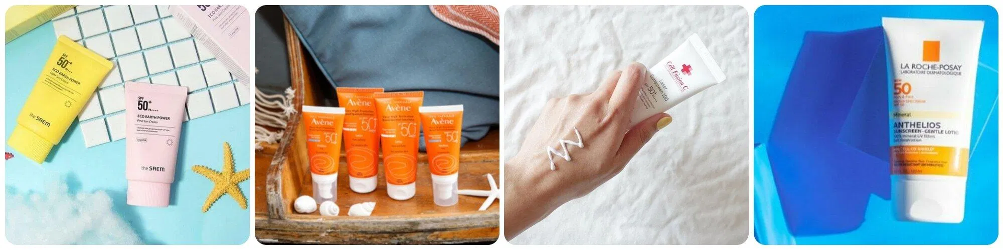 Một số loại kem chống năng vật lý (Ảnh: internet)