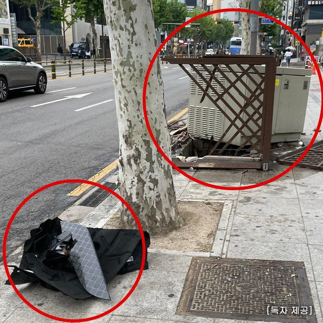 Cú tông mạnh đến mức cản trước trên chiếc xe ô tô của nữ diễn viên cũng bị văng ra ngoài (Nguồn: Internet)