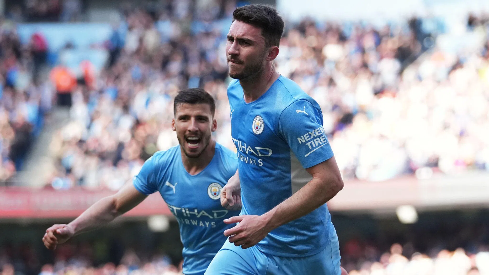 Laporte nhân đôi cách biệt cho Man City ở phút 38 (Nguồn: Internet) Laporte nhân đôi cách biệt cho Man City ở phút 38 (Nguồn: Internet)