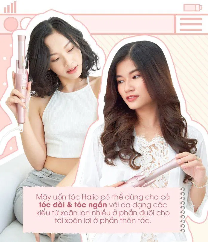 Bên cạnh thiết kế xinh xắn máy uốn tóc tự xoay ion âm Halio còn được thiết kế thêm nhiều ưu điểm nổi bật (Nguồn: Lixibox)
