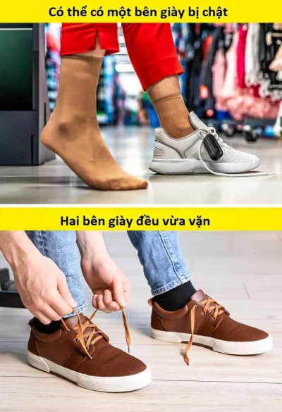 Giống như mọi bộ phận các trên cơ thể, chân của chúng ta cũng không hoàn toàn cân xứng ở cả hai bên (Ảnh: Internet)