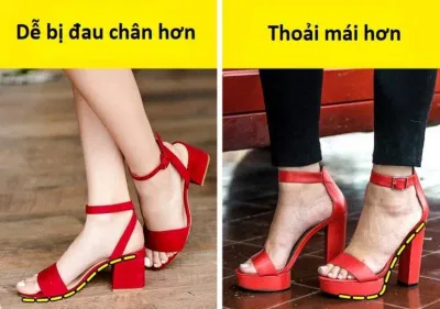 Đừng chỉ chú ý vào phần gót khi chọn giày cao gót nữa nhé (Ảnh: Internet)