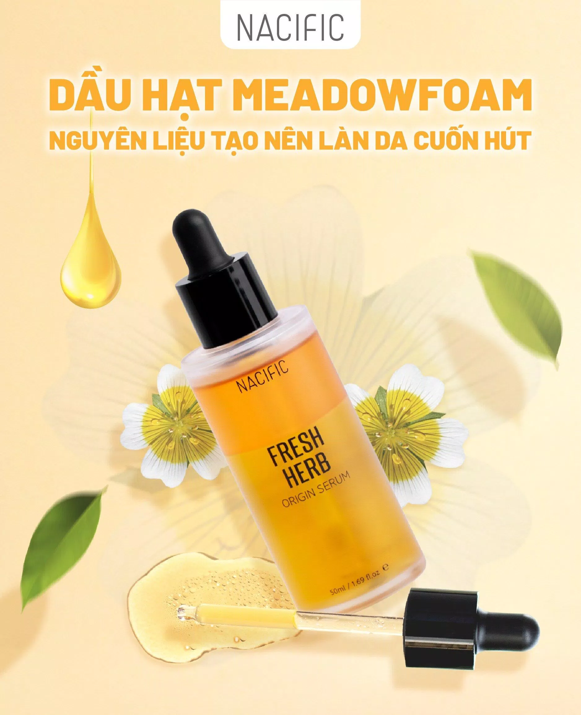 Tinh chất Nacific Fresh Herb Origin Serum với kết cấu một lớp dầu một lớp tinh chất (Nguồn: Internet)