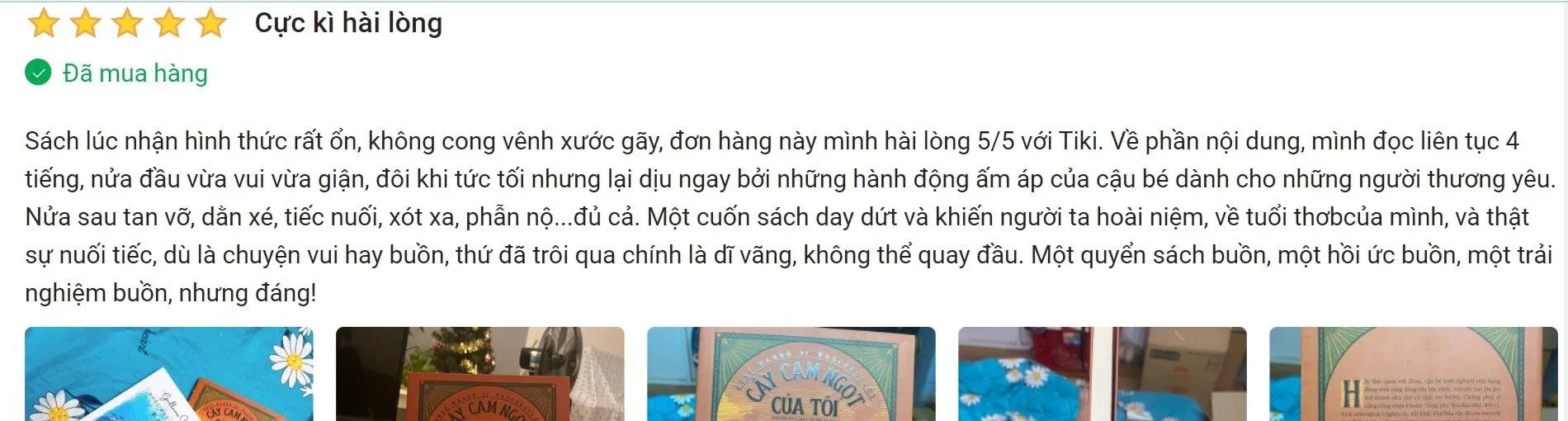 Cảm nhận của độc giả trên Tiki. (Nguồn: BlogAnChoi)