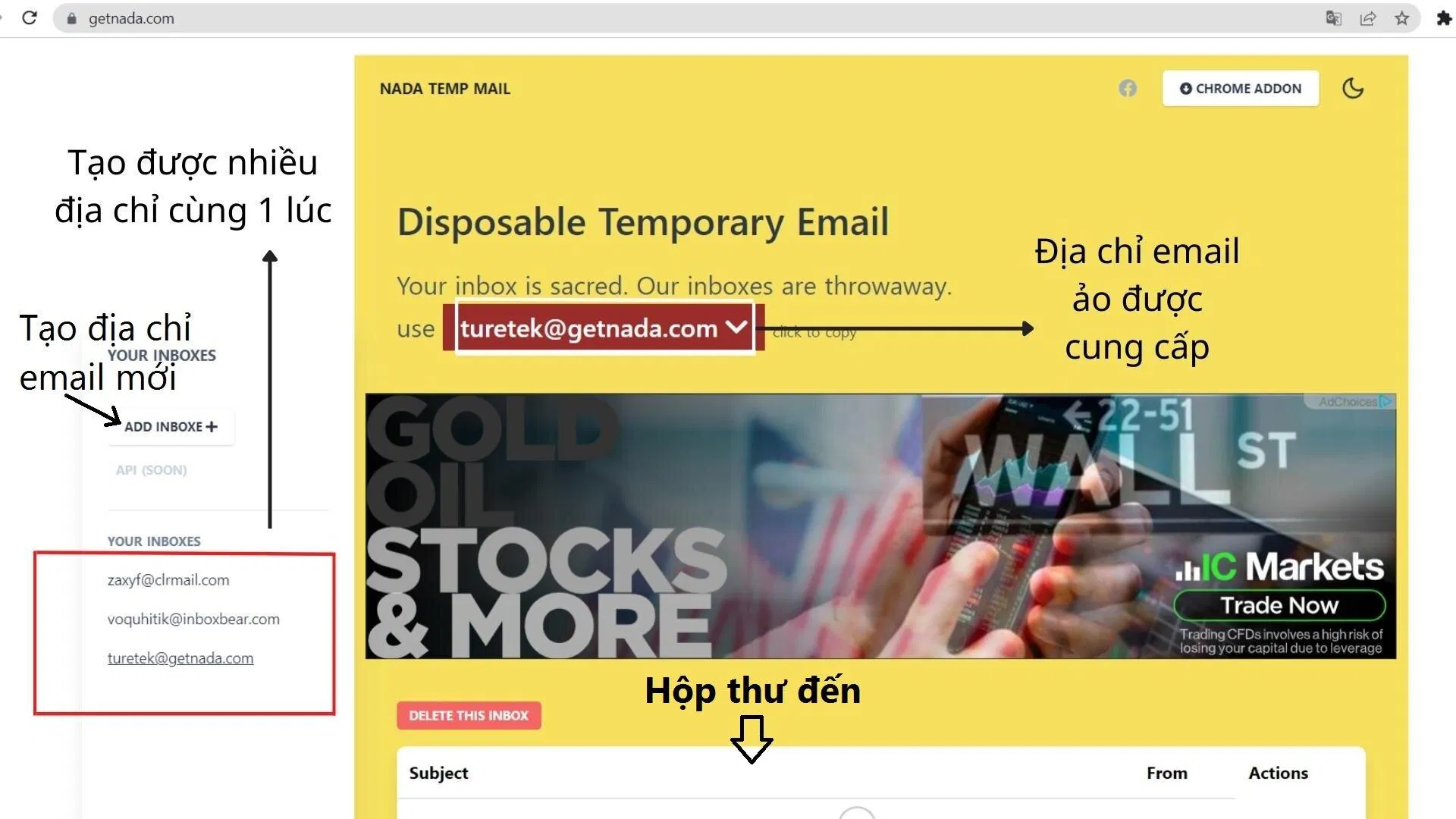 Giao diện email ảo của Nada (Nguồn ảnh: BlogAnChoi). Giao diện email ảo của Nada (Nguồn ảnh: BlogAnChoi).