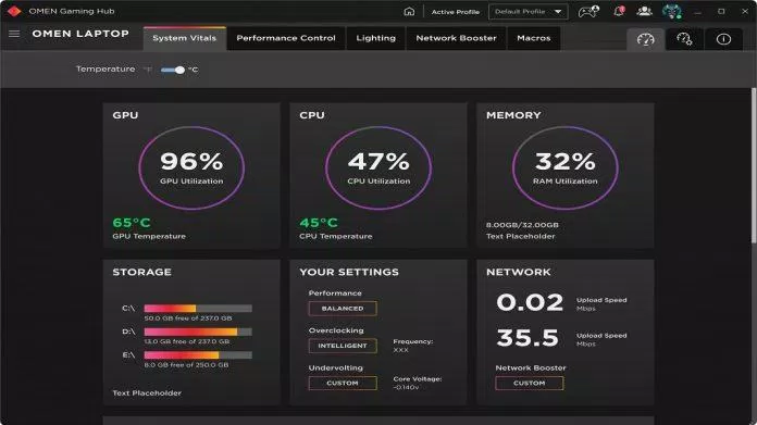 Kiểm tra thông tin hệ thống với Omen Gaming Hub (Nguồn: Internet) Kiểm tra thông tin hệ thống với Omen Gaming Hub (Nguồn: Internet)