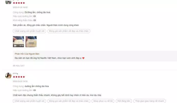 Đánh giá trên Shopee (Nguồn: Internet) Đánh giá trên Shopee (Nguồn: Internet)