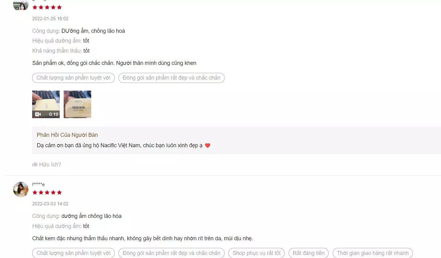 Đánh giá trên Shopee (Nguồn: Internet) Đánh giá trên Shopee (Nguồn: Internet)