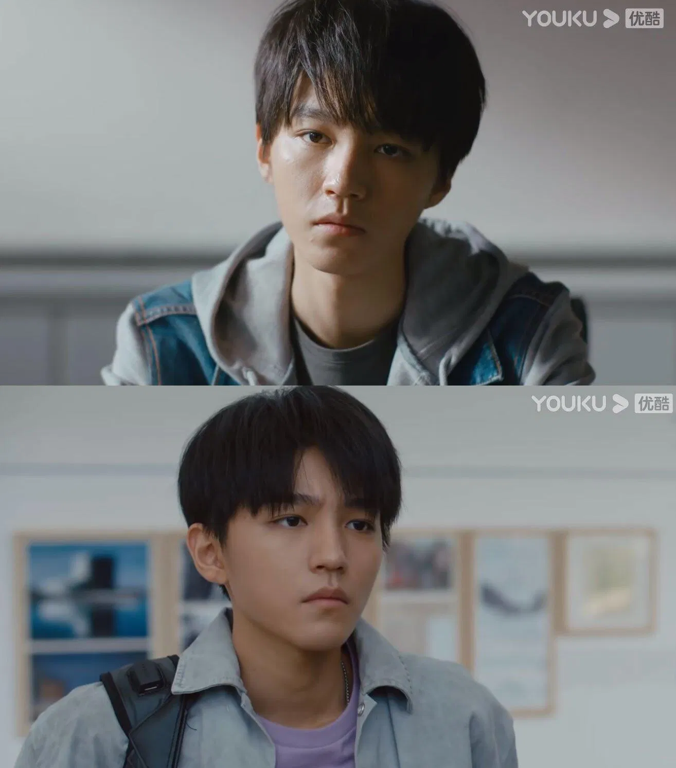 Biểu cảm khi bị cảnh sát điều tra, hỏi cung của Vương Tuấn Khải. (Ảnh: Internet)