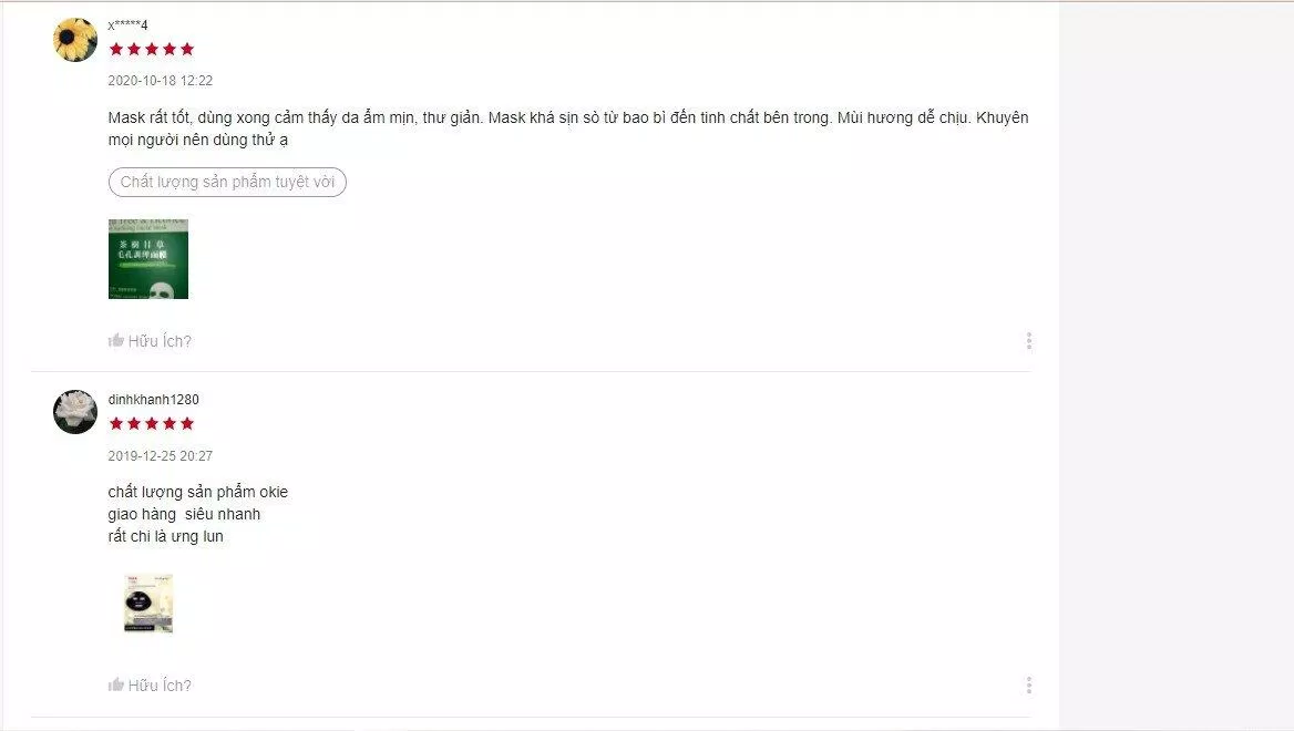 Đánh giá từ khách hàng đã sử dụng sản phẩm trên Shopee (Nguồn: Internet)