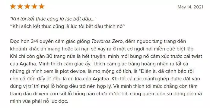 Review Đêm vô tận trên Goodreads. (Ảnh: BlogAnChoi)