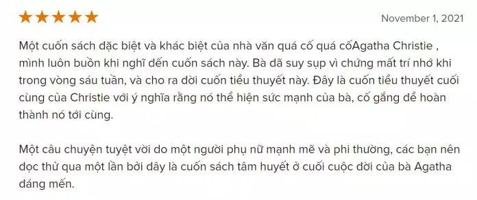 Review Đêm vô tận trên Goodreads. (Ảnh: BlogAnChoi)