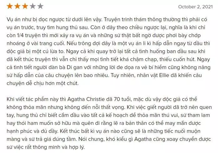 Đánh giá Đêm vô tận trên Goodreads. (Ảnh: BlogAnChoi)