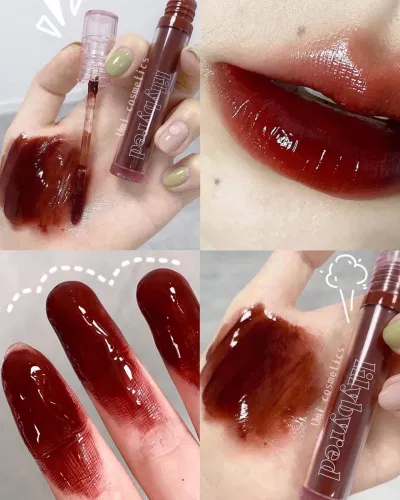 Son Tint Lilybyred Glassy Layer Fixing Tint màu 08 Burnt Brick (Ảnh: Internet)